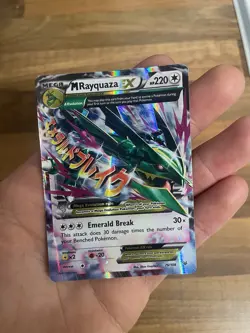 Pokemon M Rayquaza EX 76/108 Roaring Skies Ultra Rare Holo Played Damaged - Image 4