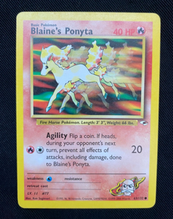 Blaine's Ponyta 063/132 Pokemon Gym Heroes Regular (MP) - Image 1