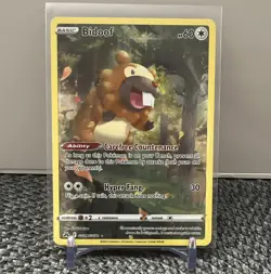 Pokemon Bidoof GG29/GG70 Crown Zenith Galarian Gallery Ultra Rare Holo Ability - Image 1