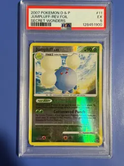 2007 Pokemon Secret Wonders Jumpluff 11/132 Reverse Holo - Holo Rare - PSA 5 EX - Image 1
