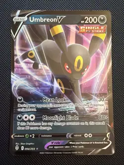 Lightly Played, English Pokemon Holo Umbreon V - 094/203 - Ultra Rare SWSH - Evo - Image 1