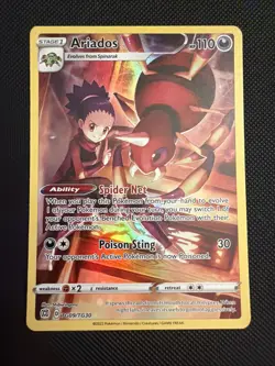 Ariados TG09/TG30 Holo Brilliant Stars Trainer Gallery Pokemon NM - Image 1