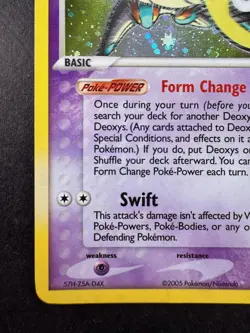2005 Pokemon Deoxys EX Emerald Holo Swirl 2/106 - Image 4