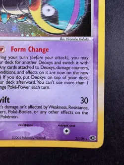 2005 Pokemon Deoxys EX Emerald Holo Swirl 2/106 - Image 5