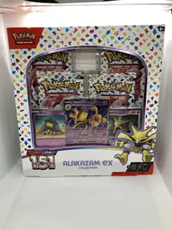 Pokemon TCG Scarlet & Violet 151 ALAKAZAM EX COLLECTION Box FACTORY SEALED - Image 1