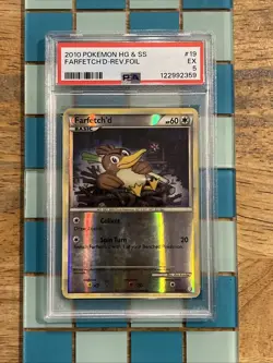 GRADED PSA 5 2010 Pokemon HG & SS Farfet’ched-REV.FOIL #19 - Image 1