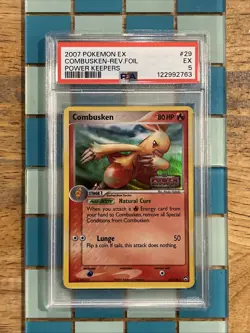 GRADED PSA 5 2007 Pokemon EX Combusken-Rev.FOIL POWER KEEPERS #29 - Image 1