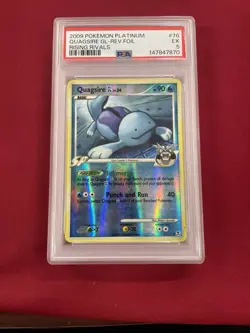 GRADED PSA 5 2009 Pokemon Platinum Quagsire GL-Rev. Foil Rising Rivals #76 - Image 1
