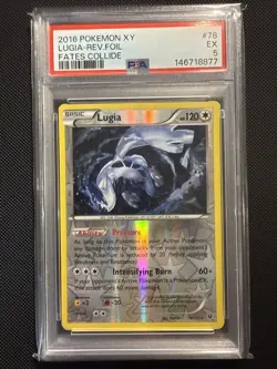 2016 Pokemon XY Fates Collide Lugia Reverse Foil #78 PSA 5 - Image 1