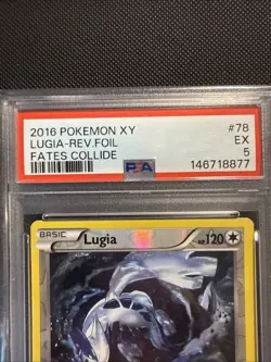 2016 Pokemon XY Fates Collide Lugia Reverse Foil #78 PSA 5 - Image 2