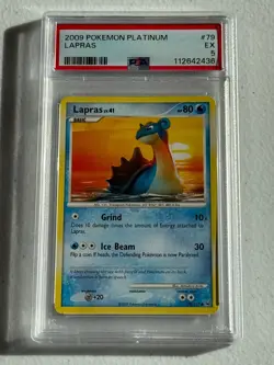 VINTAGE Lapras! 2009 Pokemon Platinum #79/127 PSA 5! EX! LOW POP=15 - Image 1