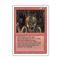 WOTC MtG 3rd Ed Goblin King (R) EX - Image 1