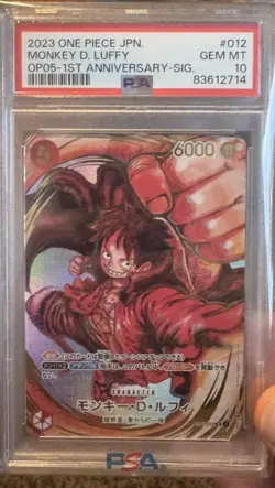 PSA 10 Luffy ST01-012 OP-05 Eiichiro Oda Signature ONE PIECE Card Japanese 2023 - Image 1