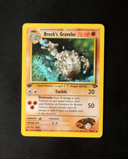 Pokemon Card TCG - Brock's Graveler 34/132 - 1st Edition - Gym Challenge - NM ⭐ - Image 1
