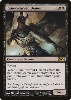 NM - Rune-Scarred Demon - 106 - Magic 2012 (M12) - Image 1