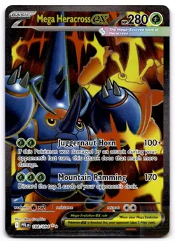 Mega Heracross ex 108/094 Ultra Rare Phantasmal Flames Pokemon Near Mint - Image 1