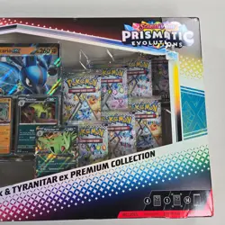 Pokemon TCG Prismatic Evolutions Lucario ex & Tyranitar ex Premium Collection - Image 3