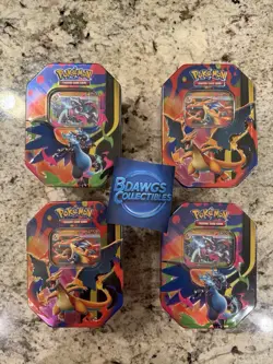 Pokemon Mega Charizard Tin Factory Sealed Lot Of 4 - Image 1