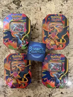 Pokemon Mega Charizard Tin Factory Sealed Lot Of 4 - Image 2