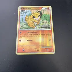 Reverse Holo Pokemon Card HGSS Sandshrew 79/123 Common Excellent Condition - Image 1