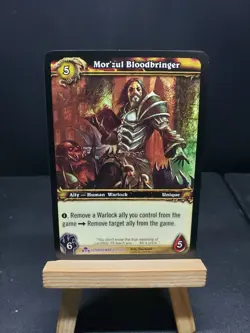Mor'Zul Bloodbringer Mythic Rare World of Warcraft Trading Card Game TCG - Image 1