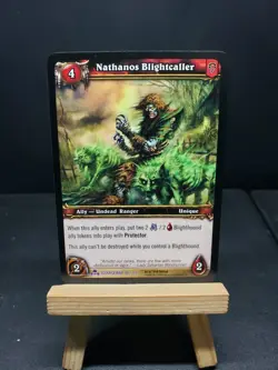 Nathanos Brightcaller 186 Mythic Rare World of Warcraft Trading Card Game TCG - Image 1