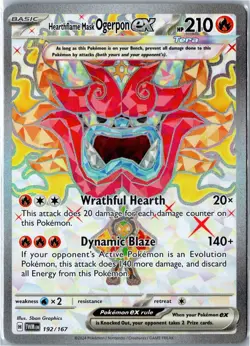Pokemon Card - Hearthflame Mask Ogerpon ex 192/167 Twilight Masquerade NM - Image 1