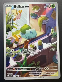Bulbasaur / Bisasam 143/142 AR Englisch Stellar Crown / Near Mint Pokemon - Image 1