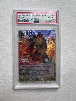 2025 DISNEY LORCANA EN C2-LORCANA CHALLENGE PROMO MULAN - CHARGING AHEAD PSA 10 - Image 1