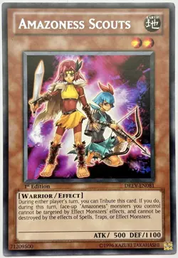 DREV-EN081 Amazoness Scouts - Rare 1st Edition Lightly Played YuGiOh Card - Image 1