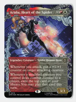 Arana, Heart of the Spider (Borderless) 213 Marvel's Spider-Man MTG Foil NM - Image 1