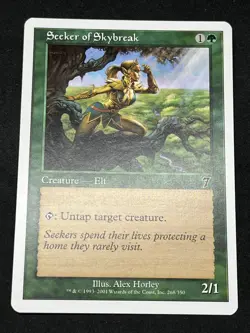 Magic the Gathering MTG Seeker of Skybreak Green Core Set 7th Edition Common - Image 1