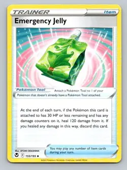 2022 Pokemon Card Silver Tempest Emergency Jelly 155/195 - Image 1