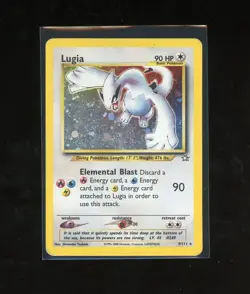 2000 Pokemon Neo Genesis Lugia 9/111 Holo Foil Rare WOTC Vintage English - Image 1