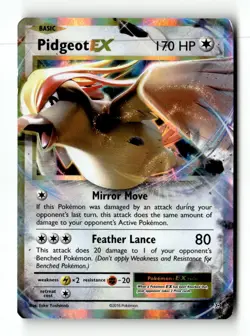 Pidgeot EX 64/108 Holo EX Rare Evolutions Pokemon Moderately Played - Image 1