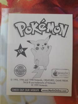 1999 Pokemon Jynx #124 Merlin Sticker LP-NM - Image 2