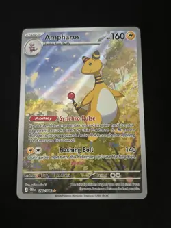 Ampharos 090/086 Me04: Chaos Rising Holo Pokemon TCG - NM - Image 1