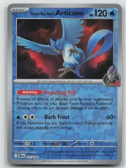 Team Rocket's Articuno 051/182 Rare Destined Rivals Pokemon Reverse Holo NM - Image 1