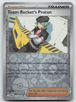 Team Rocket's Proton 177/182 Uncommon Destined Rivals Pokemon Reverse Holo NM - Image 1