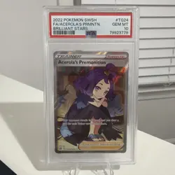 Acerola's Premonition Trainer TG24/TG30 Swsh09 Pokemon Brilliant Stars PSA 10 - Image 1