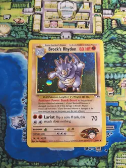 Pokemon Brock's Rhydon 002/132 Gym Heroes Holo 2000 Lp-Mp - Image 1