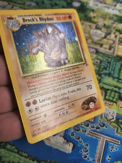 Pokemon Brock's Rhydon 002/132 Gym Heroes Holo 2000 Lp-Mp - Image 4