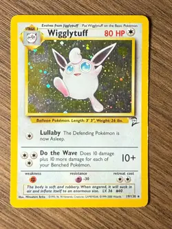 Wigglytuff 19/130 Holo Rare Base Set 2 Pokemon Card - Image 1