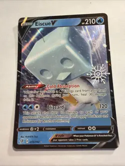 2020 Eiscue V 055 Pokemon Holiday Snowflake Stamped Promo Card NM - Image 1