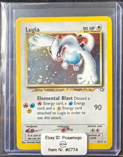 Pokemon, Lugia 9/111, Neo Genesis, 2000, Holo, Heavy Play - Image 1