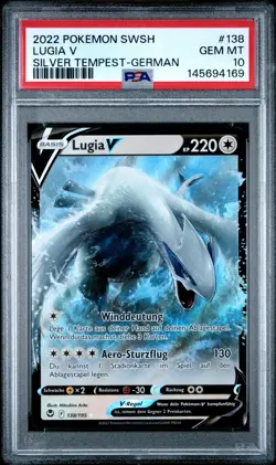 PSA 10 - Lugia V SIT 138 - Silberne Sturmwinde - Pokemon TCG GER - Image 1