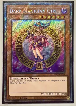 Yugioh! 1x Dark Magician Girl RA03-EN123 Platinum Secret Rare 1st Ed NM - Image 1