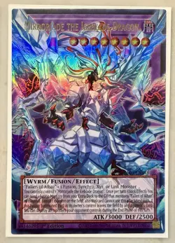 Yugioh! 1x Mirrorjade the Iceblade Dragon Extended Art RA05-EN148 Ultra Rare NM - Image 1