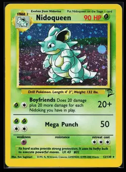 Nidoqueen 12/130 Holo Rare Base Set 2 Pokemon Card - Image 1