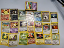 Pokemon Bulk WOTC 66 Card Lot Vintage Pikachu Squirtle More! DAMAGED Eng JP Lot - Image 1